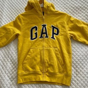 Gap Logo Yellow Hoodie Kids Size M (8)